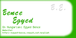 bence egyed business card